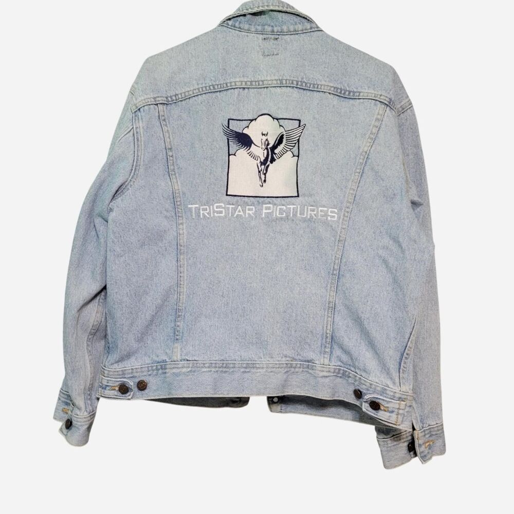 Vintage 90's Lee Rider Tristar Pictures Pegasus Embroidered Denim Jacket Unisex